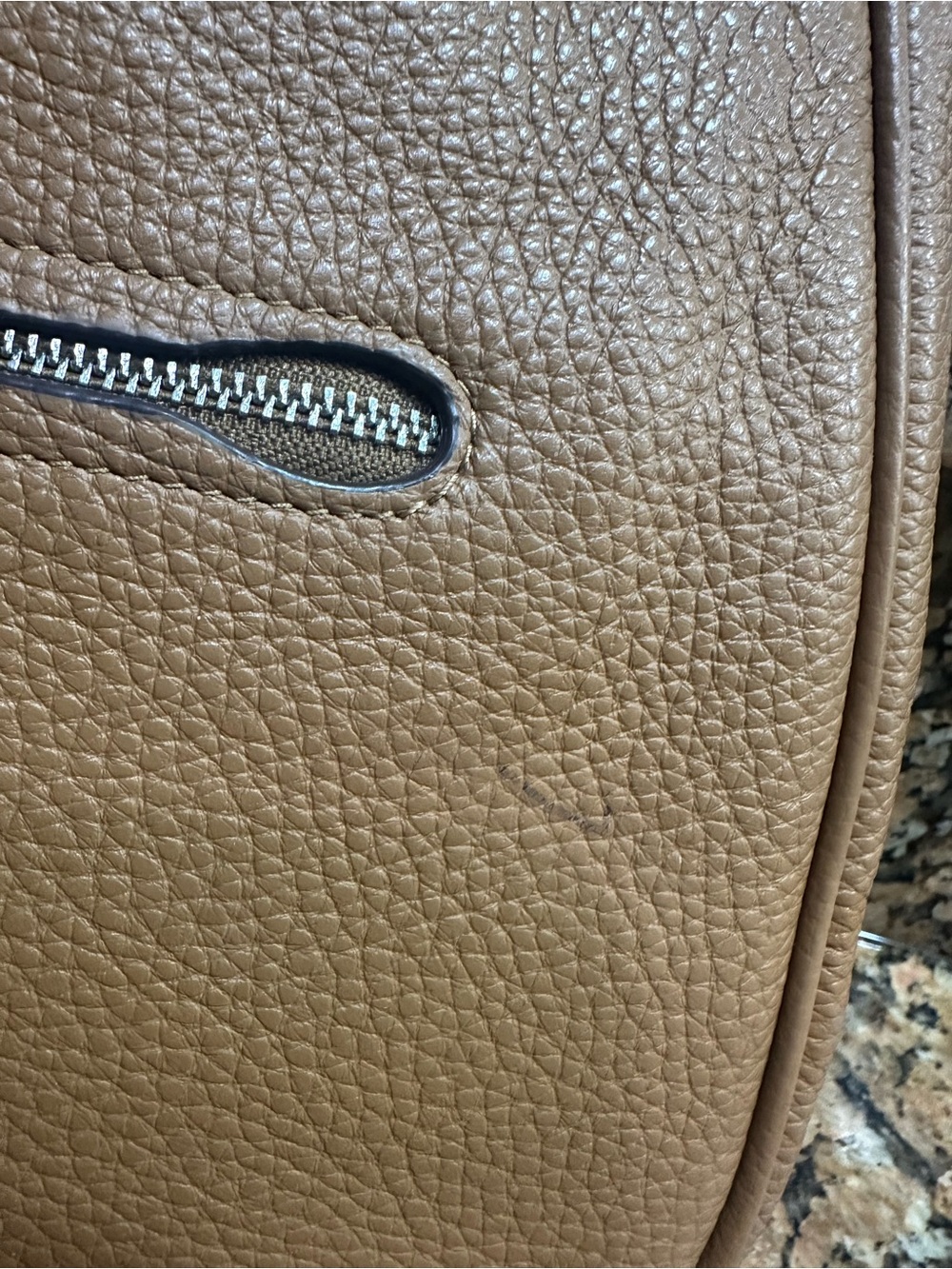 Coach Pebbled Leather Shoulder Bag in Brown Tan - Picture 4 of 6